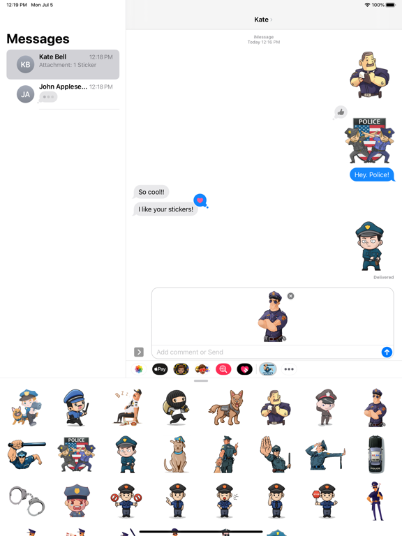 Screenshot #6 pour Officer Police Stickers