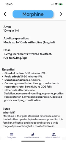 Common Anaesthetic Drugs screenshot