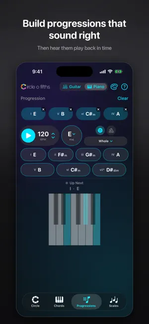 Circle o Fifths: Guitar+Piano screenshot 4