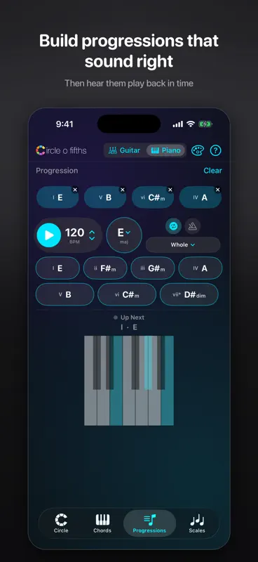 Circle o Fifths: Guitar+Piano screenshot 4 of 10