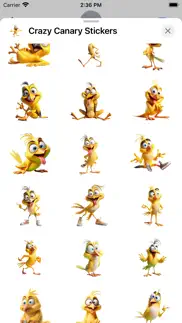 crazy canary stickers iphone screenshot 2