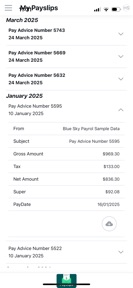 Access MyPay screenshot