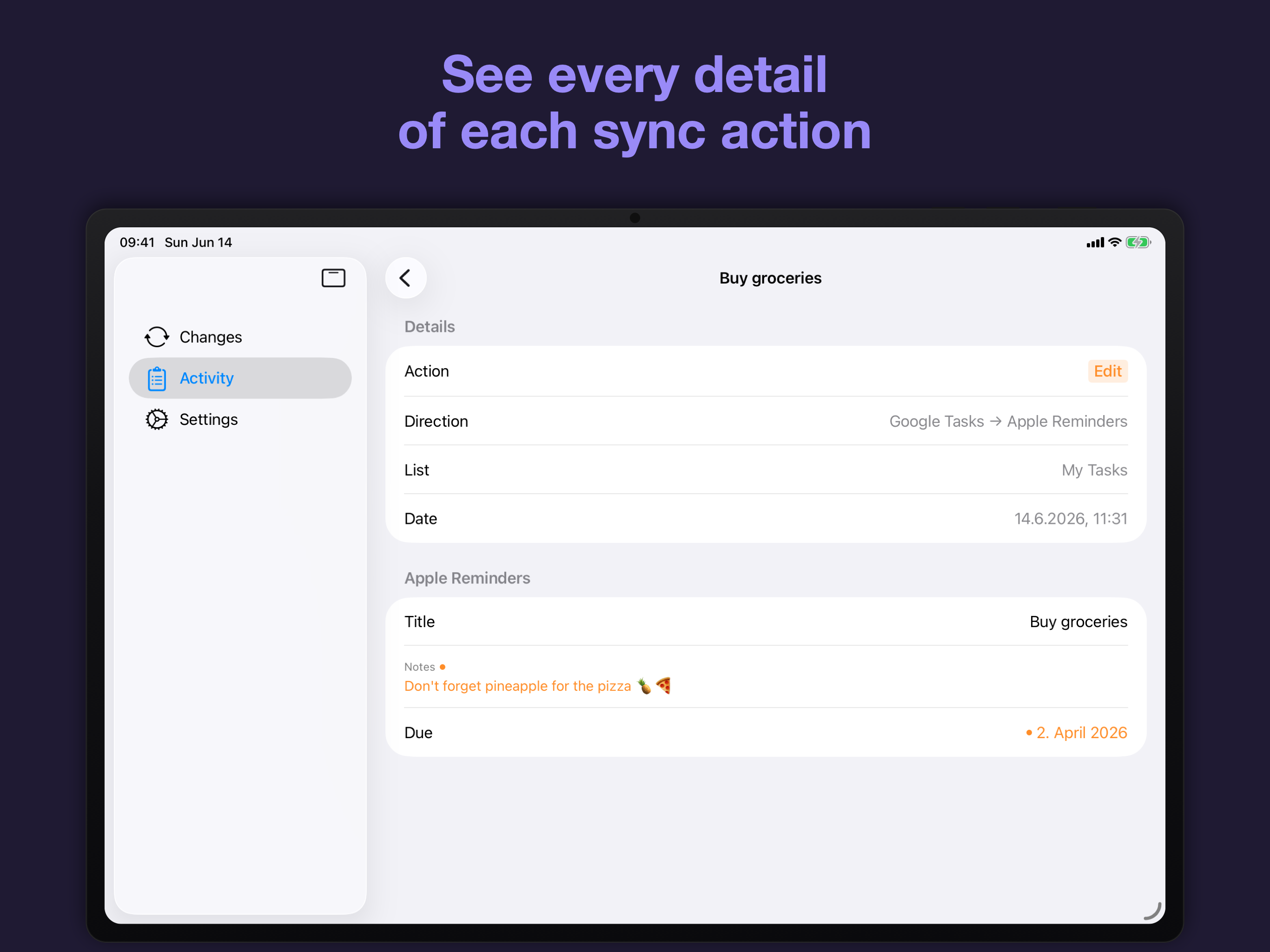 gtsync: Sync Tasks & Reminders
