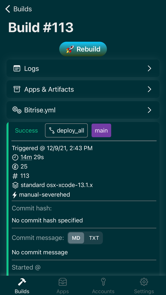 #2. Buildio - Bitrise client (macOS) Podle: Sergii Khliustin