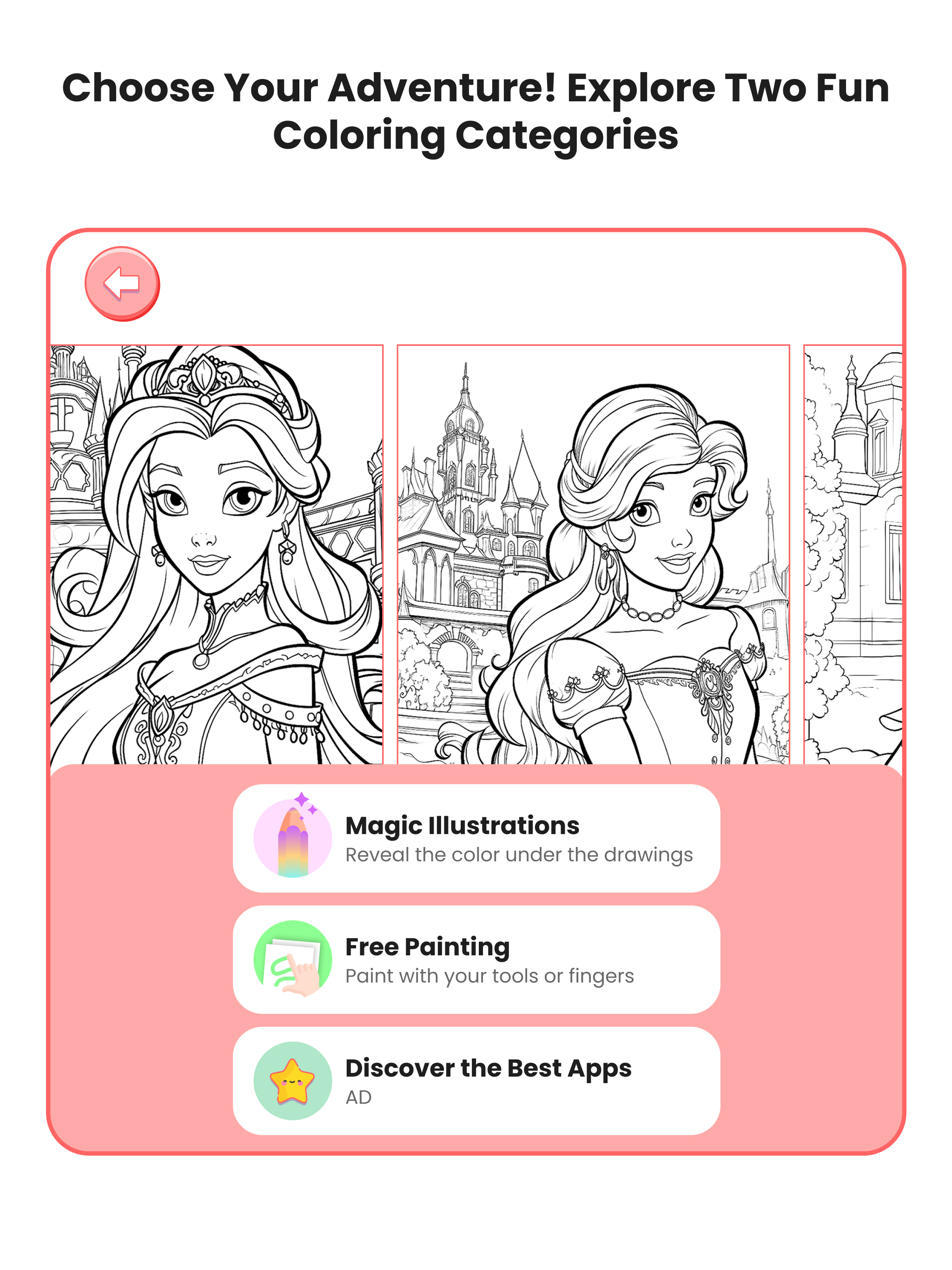 Paint and color princesses screenshot 8