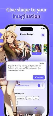 Anime AI: Chat With Characters iPhone screenshot