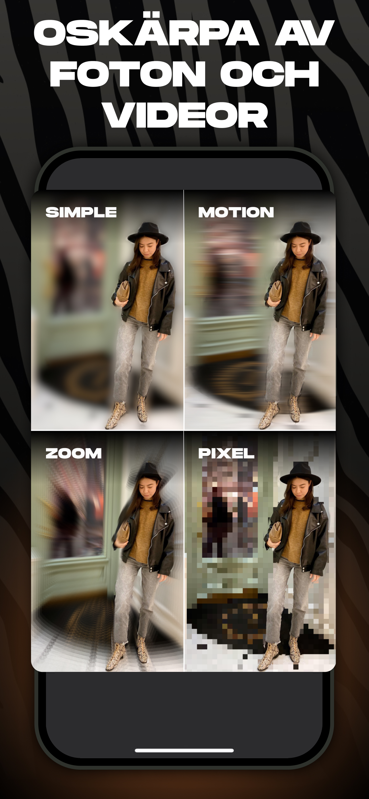 Zebra: AI Foto Redigera Filter