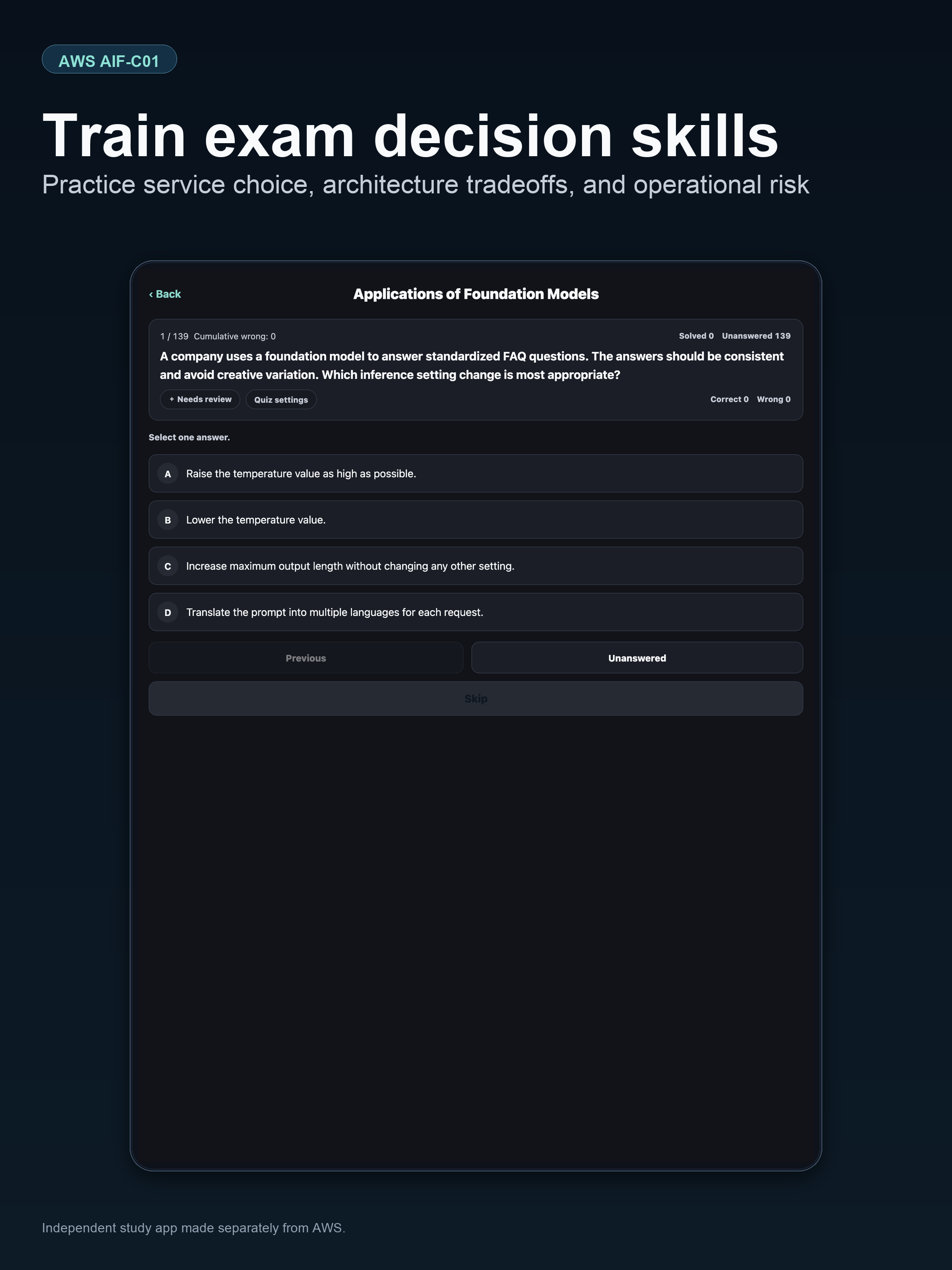 AWS AIF AI Practitioner Prep