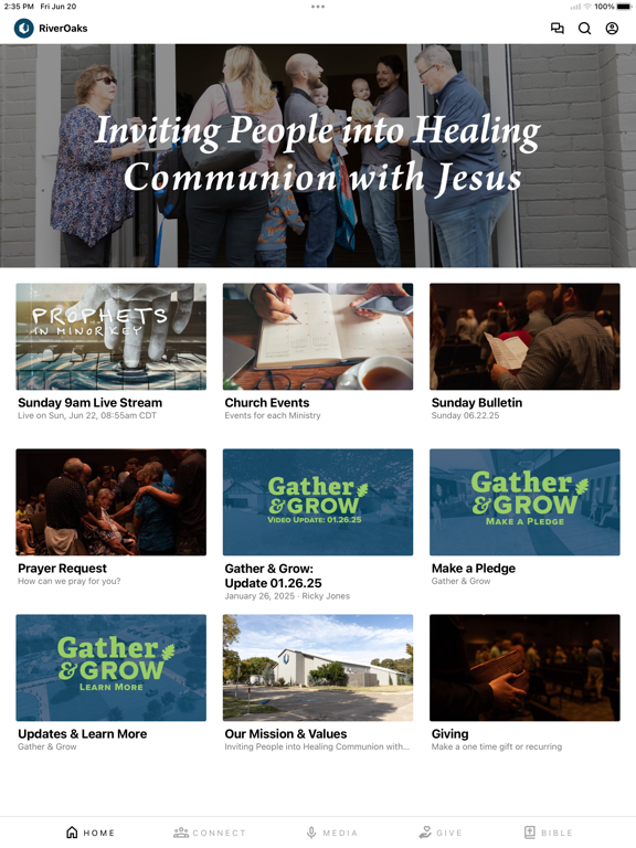 RiverOaks Presbyterian Church iPad screenshot 1 - Education app