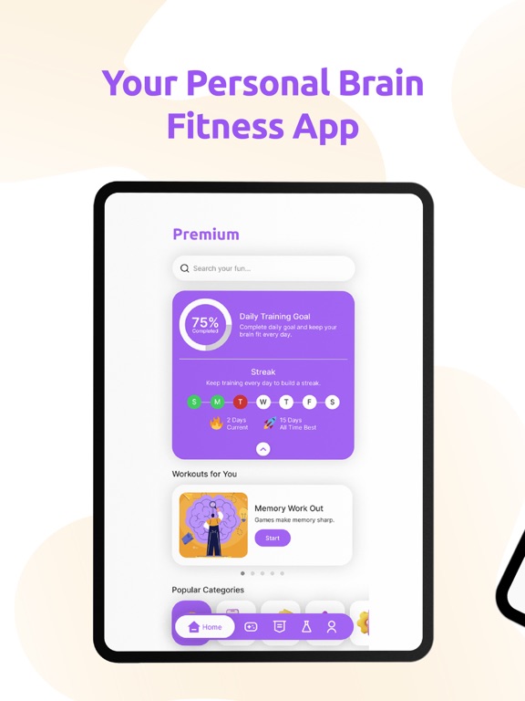 Witmina - Brain Games iPad screenshot 1 - Education app