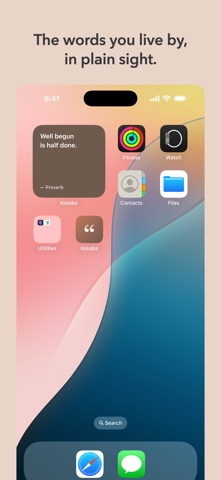 Kotoba - Quote Widget iPhone screenshot