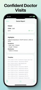 Fever & Symptom Tracker Log screenshot