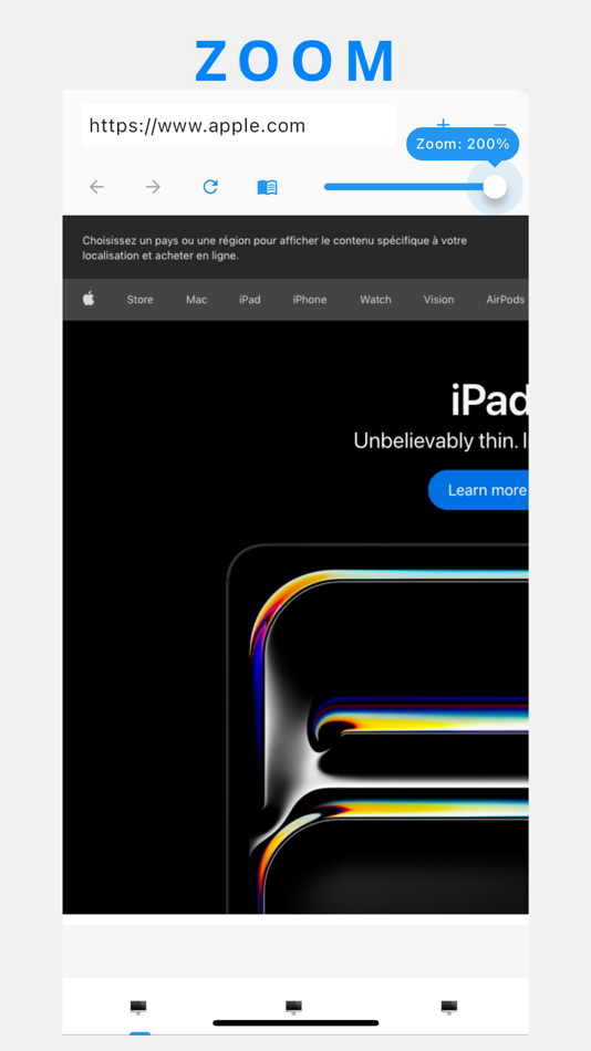#3. Desktop Browser : Zoom & Tabs (iOS) 由: Hamza Abdessadek