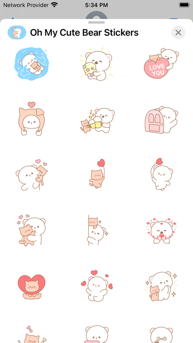Oh My Cute Bear Stickers DAGOM Screenshot