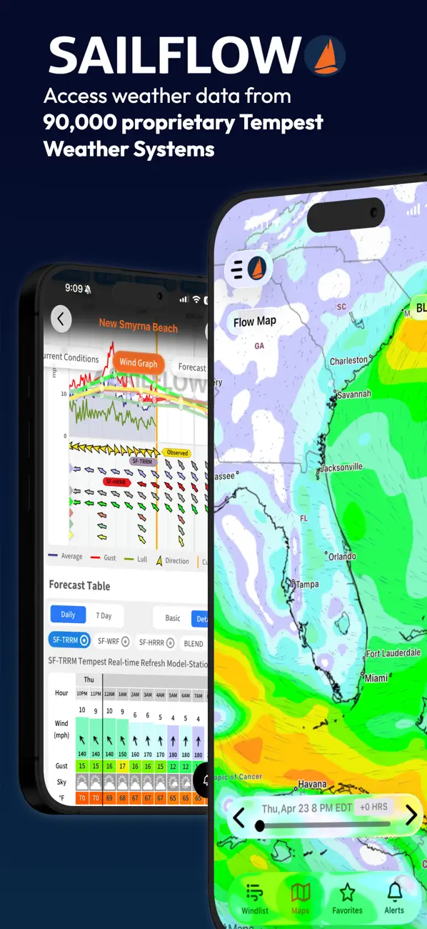 Screenshot #1 pour SailFlow: Sailing Forecasts