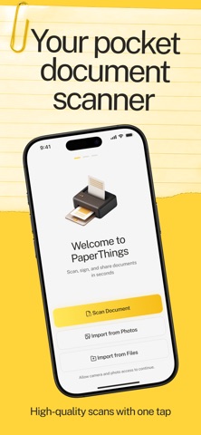 PaperThings: Scan, Sign, Print screenshot