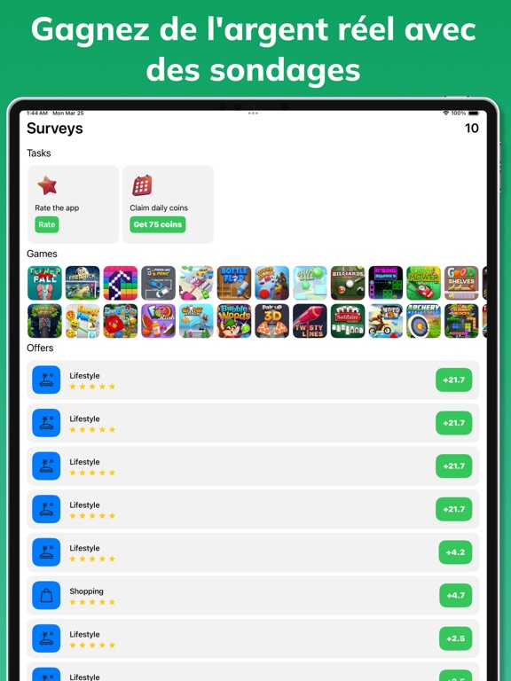 Screenshot #4 pour Sondages rémunérés Argent