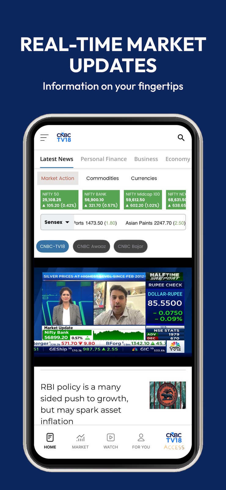 CNBC TV18 iphone screenshot 3
