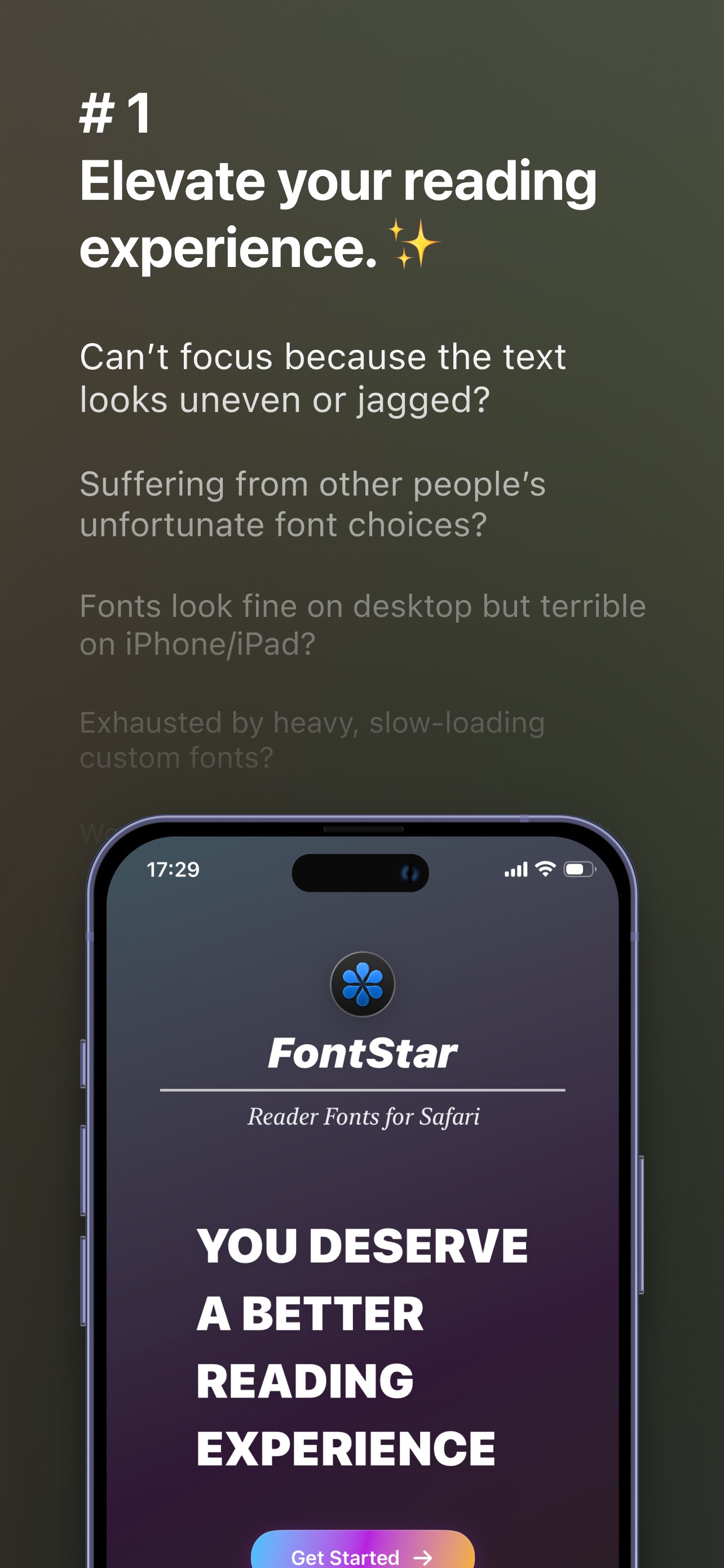 FontStar for Safari screenshot 1