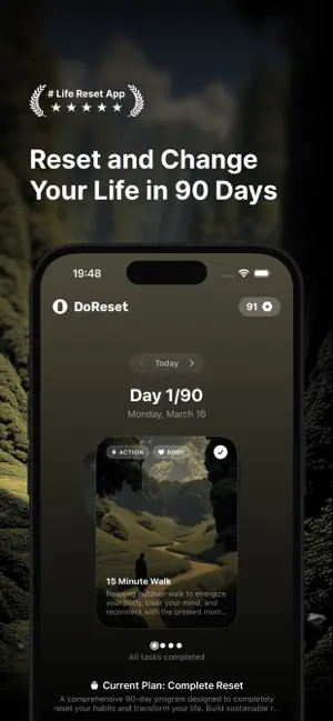 DoReset: Life Reset Plans iPhone screenshot 1