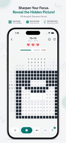 Nonogram - Pixel Puzzles iPhone screenshot