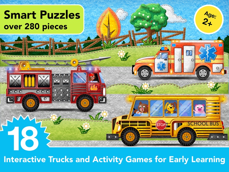 Kids Vehicles Fire Truck games screenshot 12