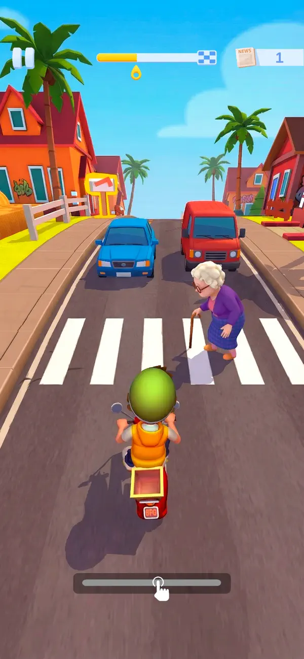 Screenshot #1 pour Paper Boy Race : Jeux de moto