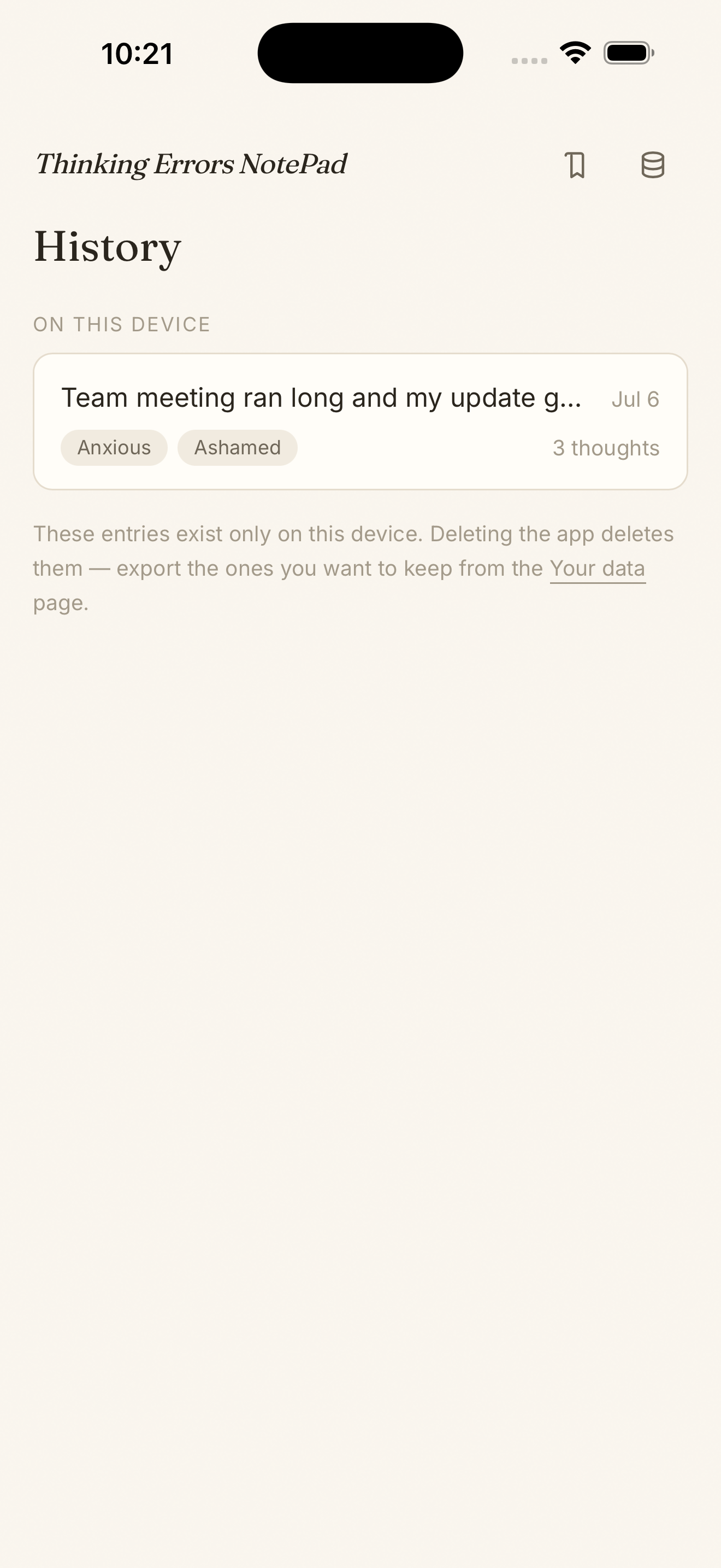Thought Record: CBT Notes screenshot 4