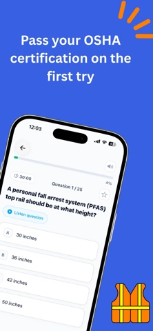 OSHA 10 & 30 Exam  2026 iPhone screenshot