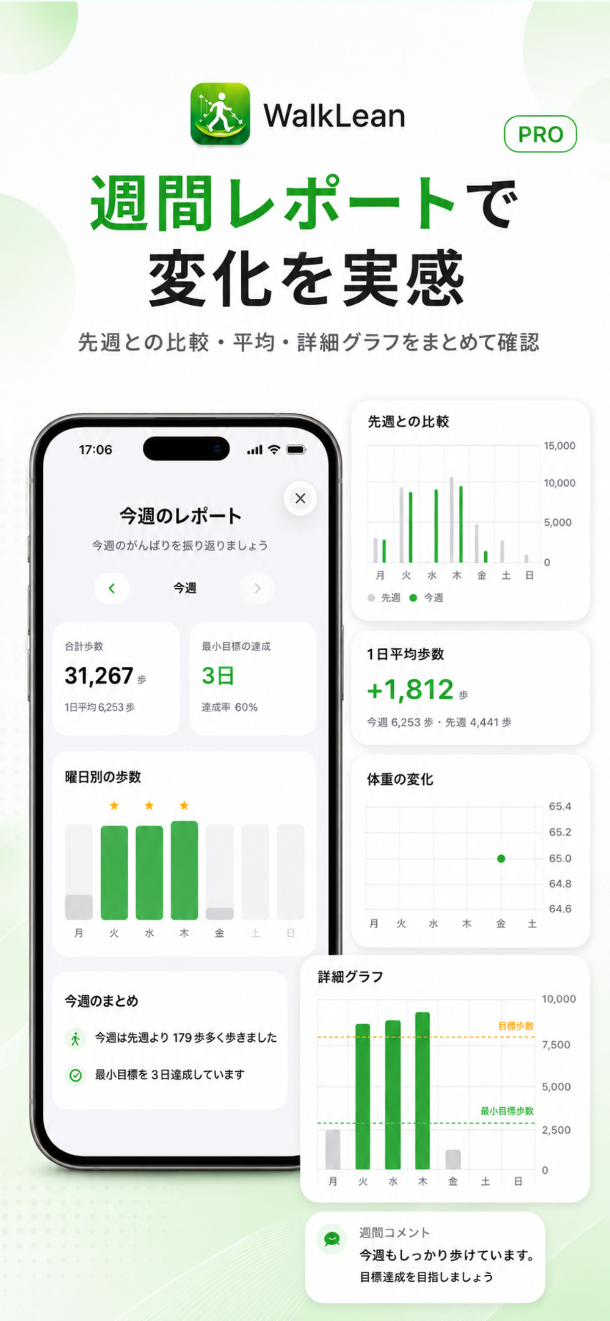 WalkLean: Step & Weight Diary screenshot 6