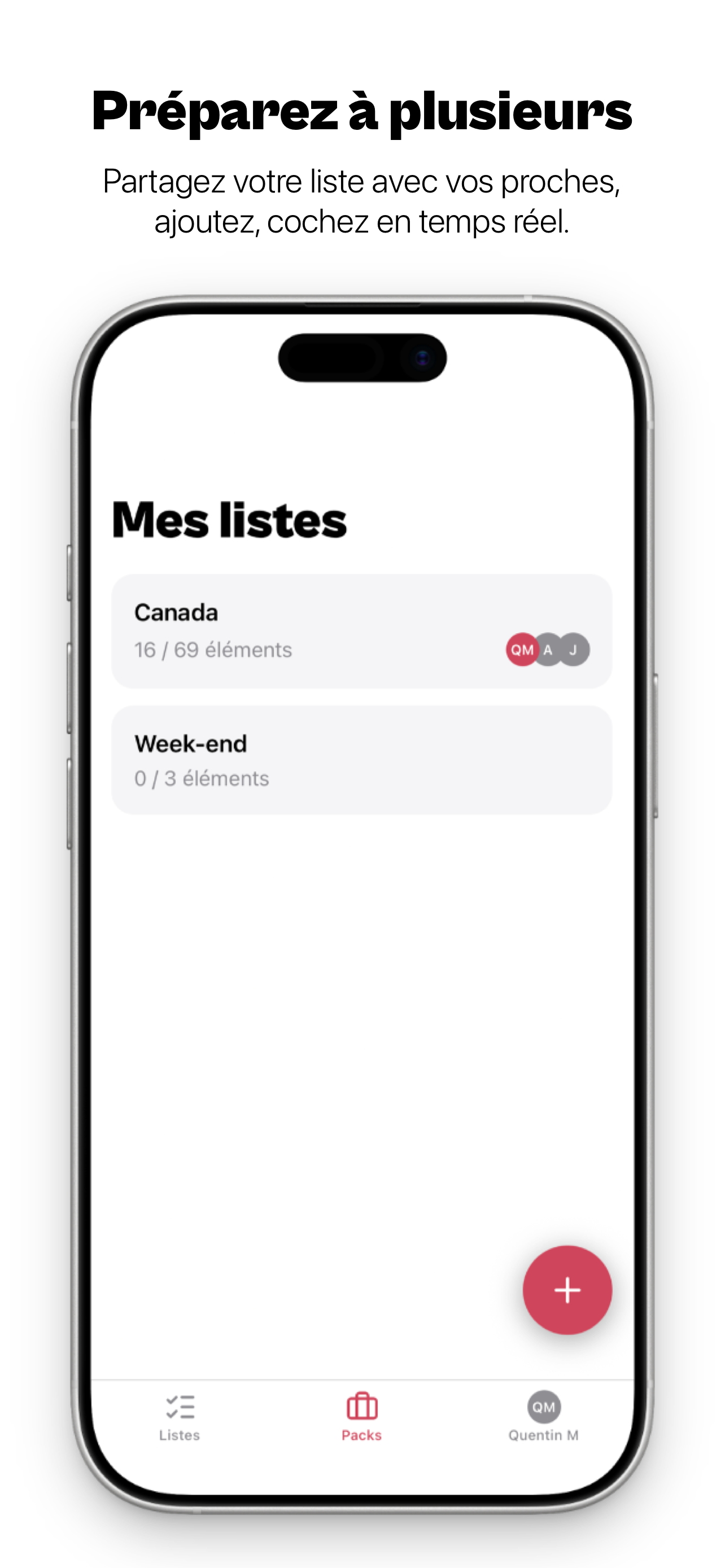 CheckPack - Listes de Bagages