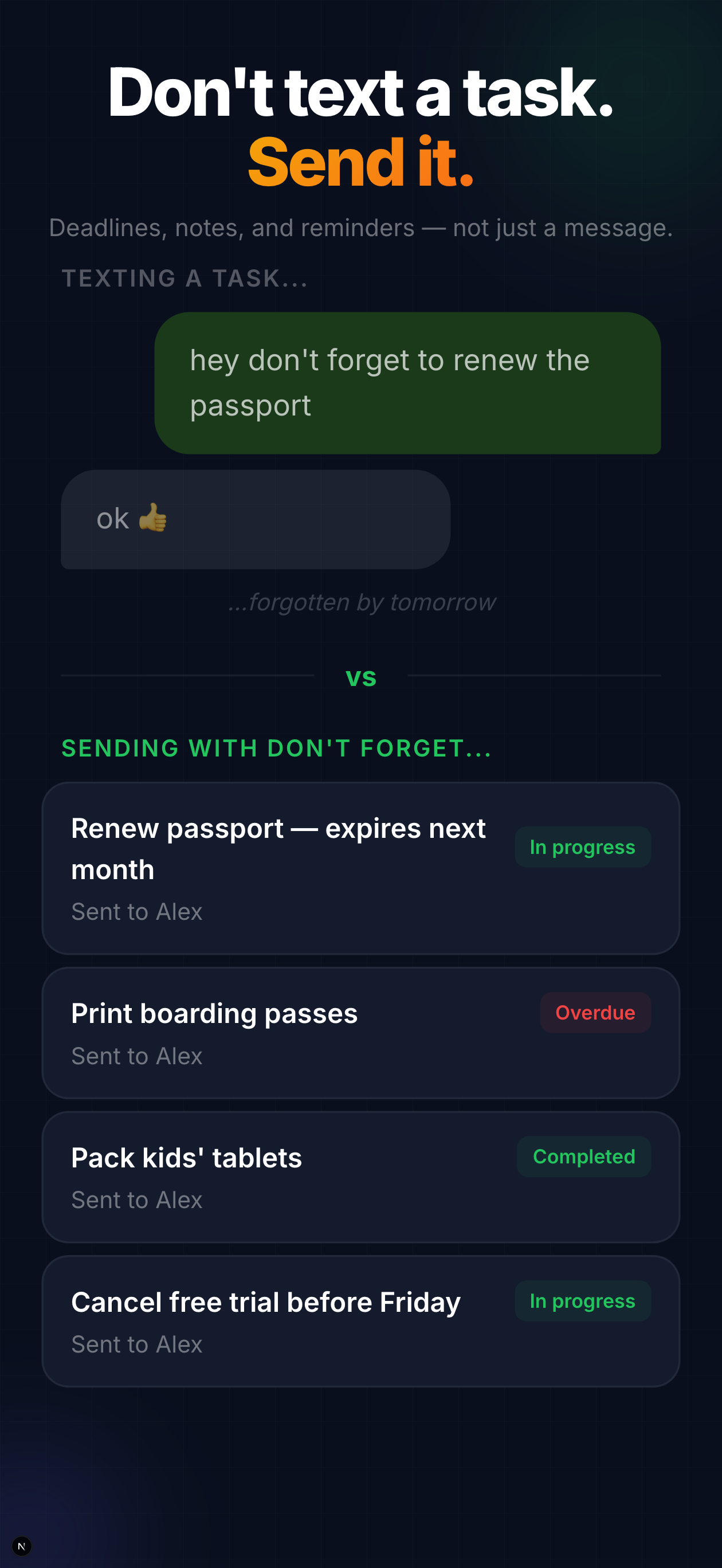 DON’T FORGET: To-Do