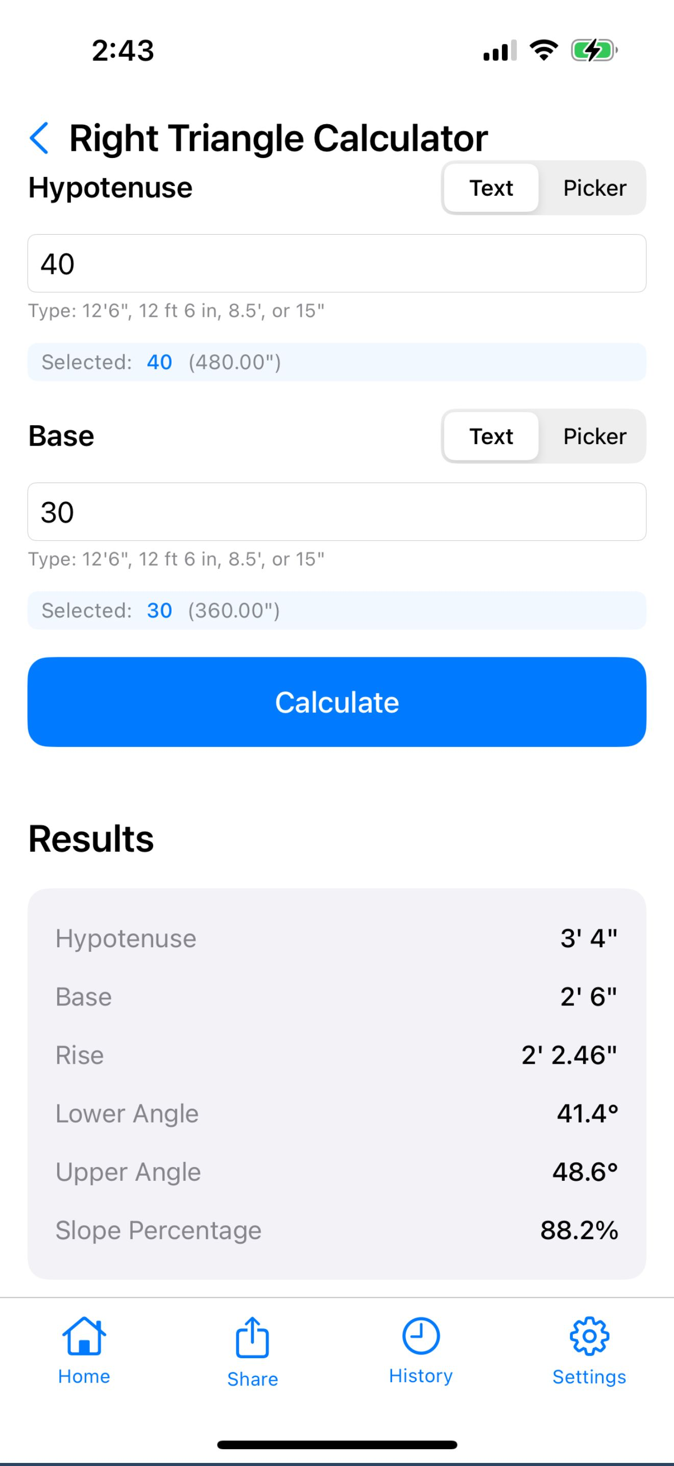 Construction Calculator ° screenshot 6
