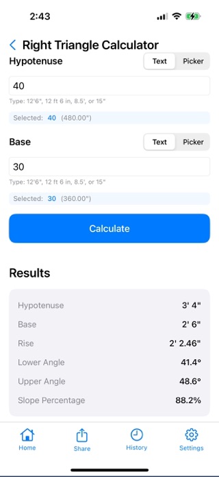 Construction Calculator ° Screenshot 6 of 6