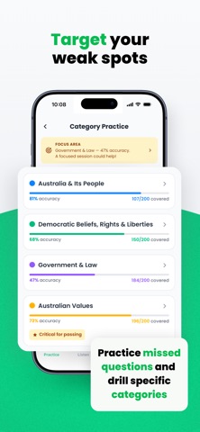 Aussie Citizenship Test 2026 iPhone screenshot