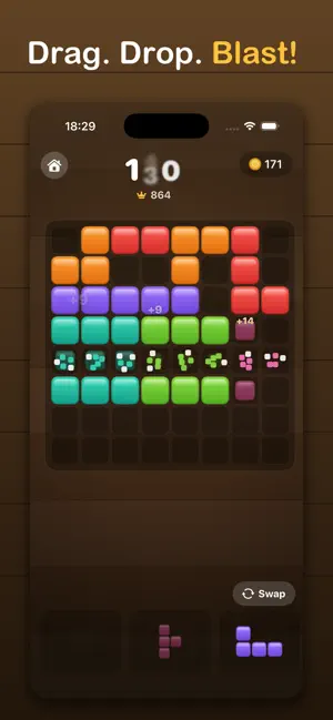 Wood Block: Blast Puzzle screenshot 1