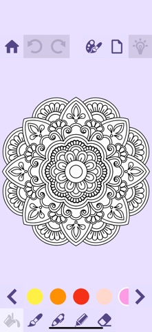 Mandala Coloring By Numbers iPhone screenshot