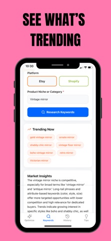Keyword Generator iPhone screenshot