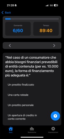 Quiz OAM Mediatore creditizio screenshot