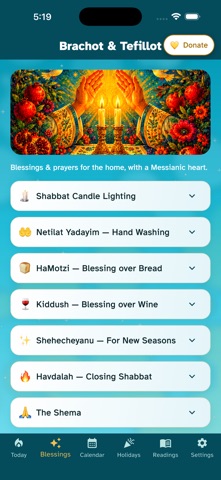 Messianic Jewish Calendar screenshot