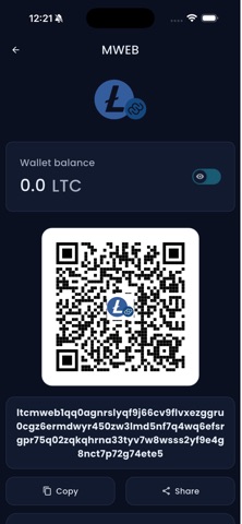 Pteri Wallet iPhone screenshot