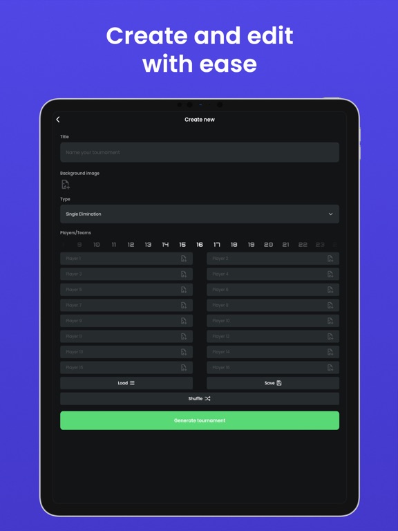 Tourney - Tournament Maker App iPad screenshot 7 - Sports app