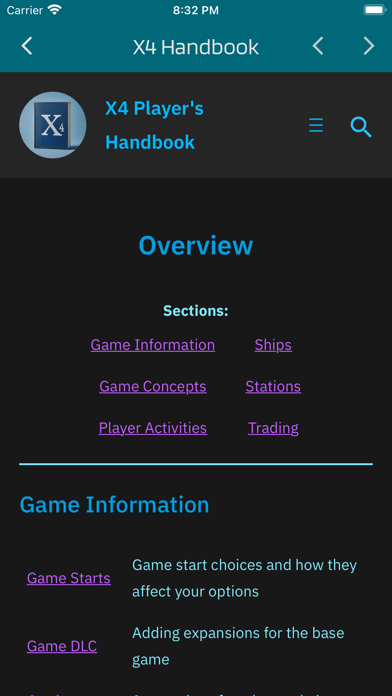 X4 Players Handbook Screenshot