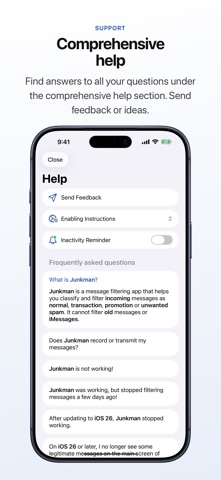 Junkman: AI Spam SMS Blocker screenshot