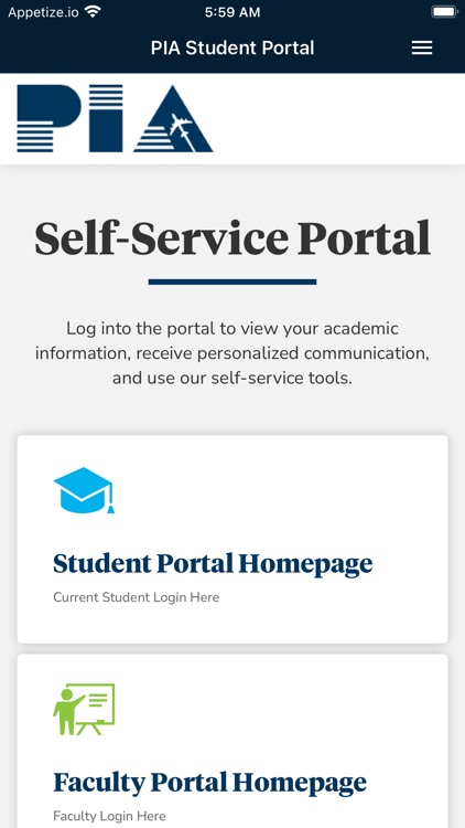 PIA Student Portal