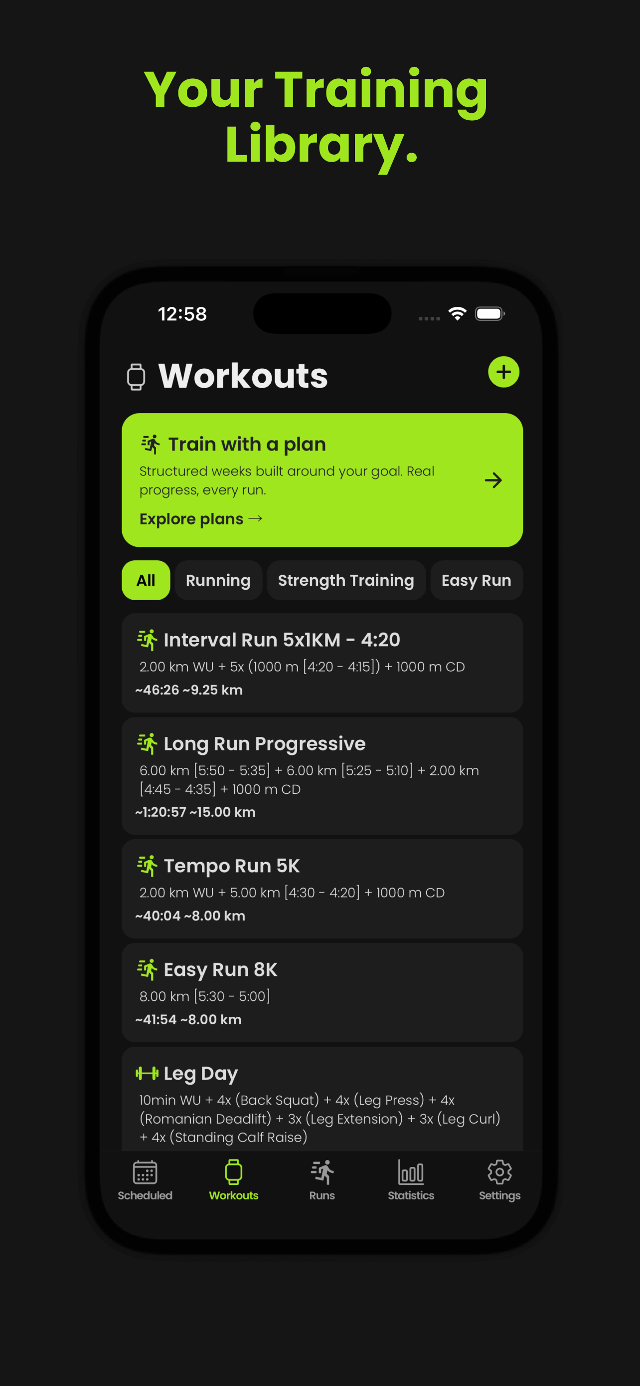 Run Planner - Workout Builder