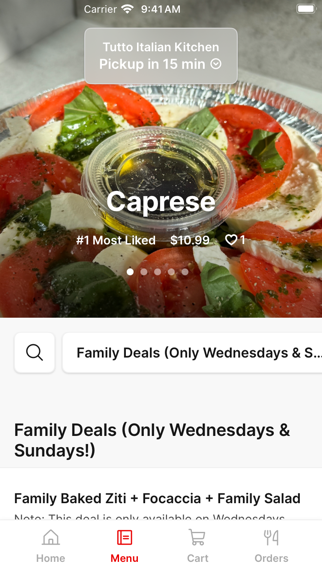 Tutto Italian Kitchen iPhone screenshot 2 - Food & Drink app