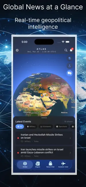 Atlas: War & Conflict Monitor screenshot 1