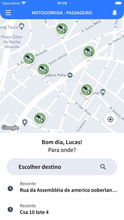 MotoCorrida - Passageiro