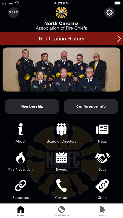NC Association of Fire Chiefs Screenshot